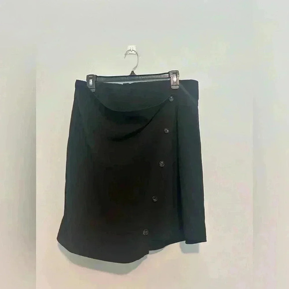 Torrid Womens Mini Scuba Wrap Skirt Plus Size 1X Black - Picture 2 of 7